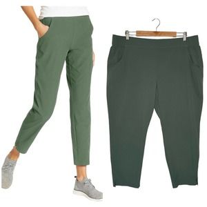 Eddie Bauer Pants Womens XL Traveler Ankle UPF 50 Lightweight Pull On Green